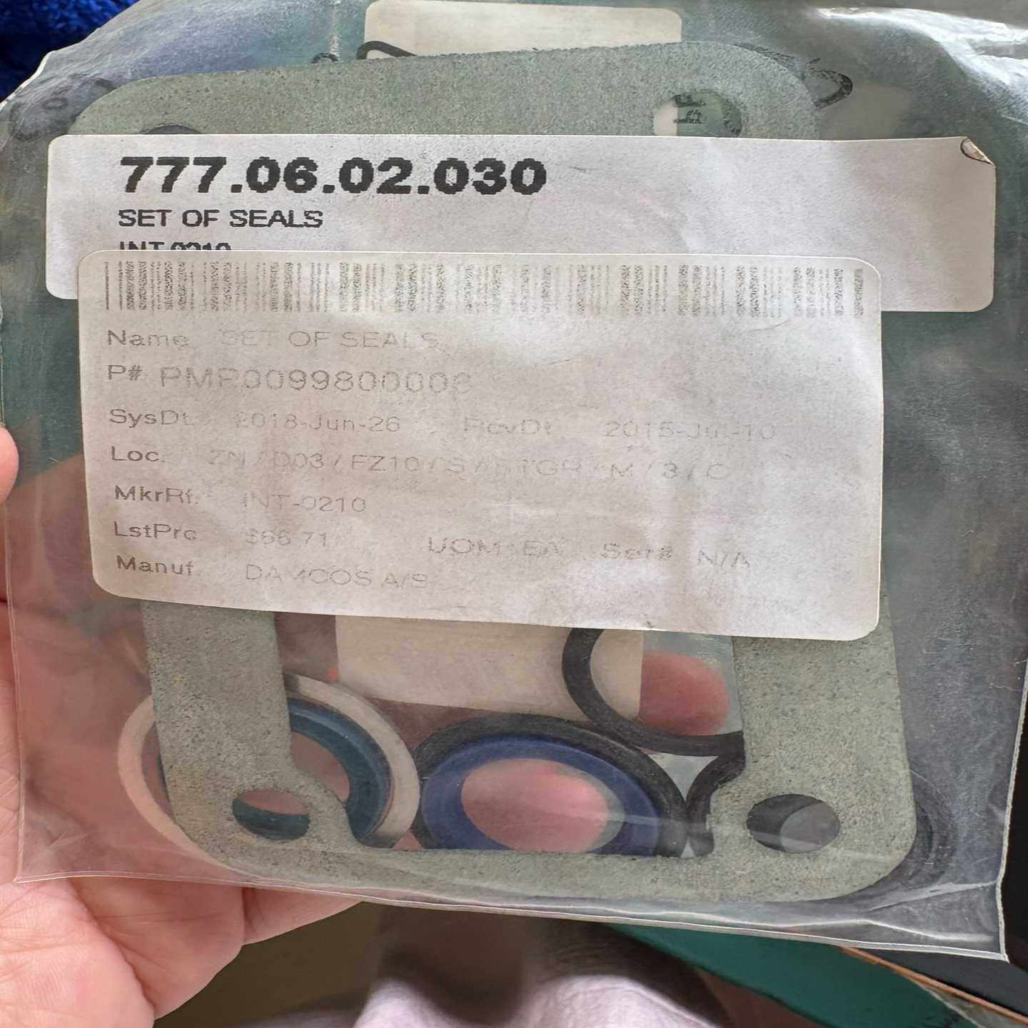 询价丹佛斯INT-0210，密封圈6件，联系