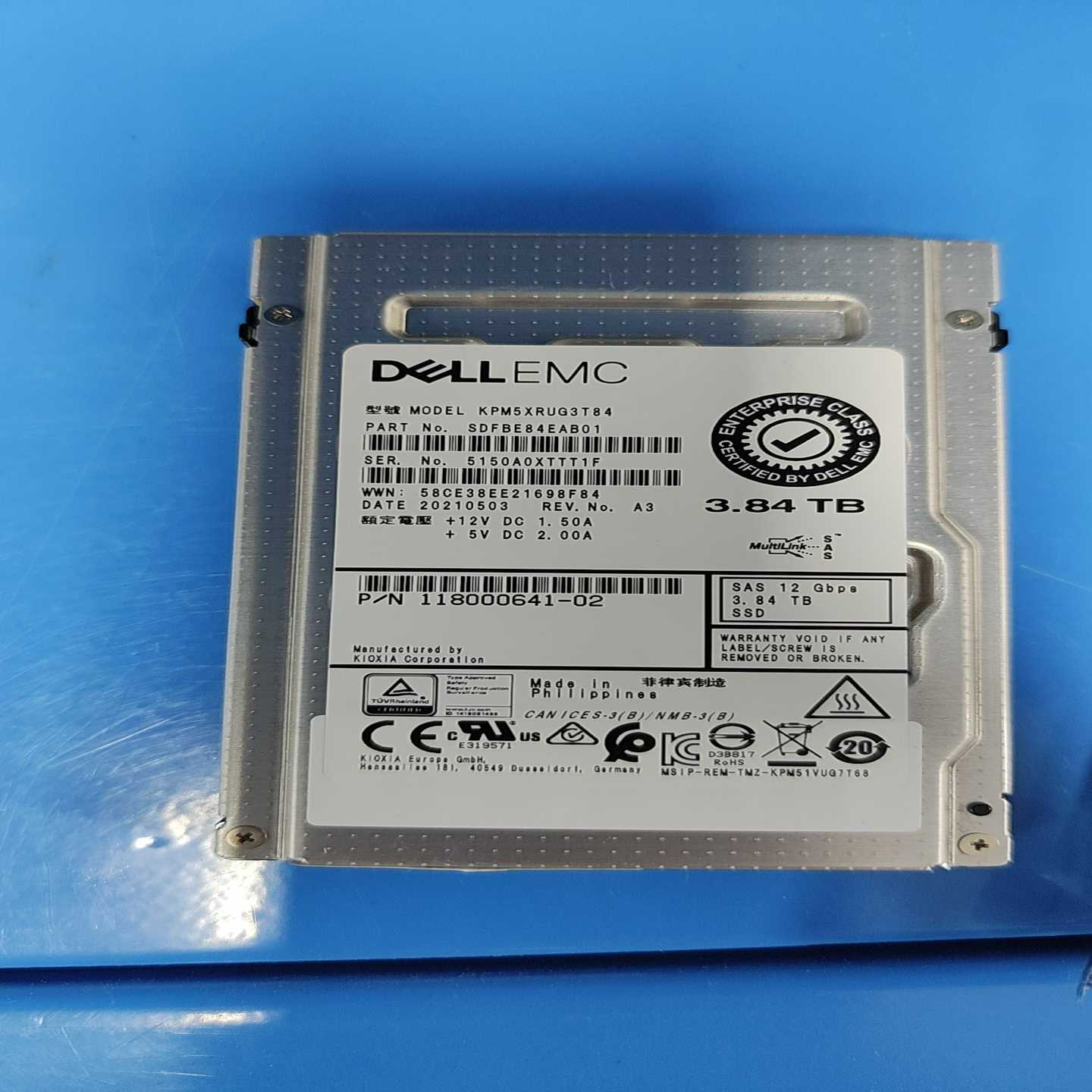 出DellEMC企业级SSD，型号KPM5XRUG3T84--议价商品
