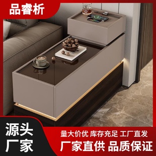极简沙发边柜客厅侧边小茶几储物收纳角几现代简约边几高级达 意式