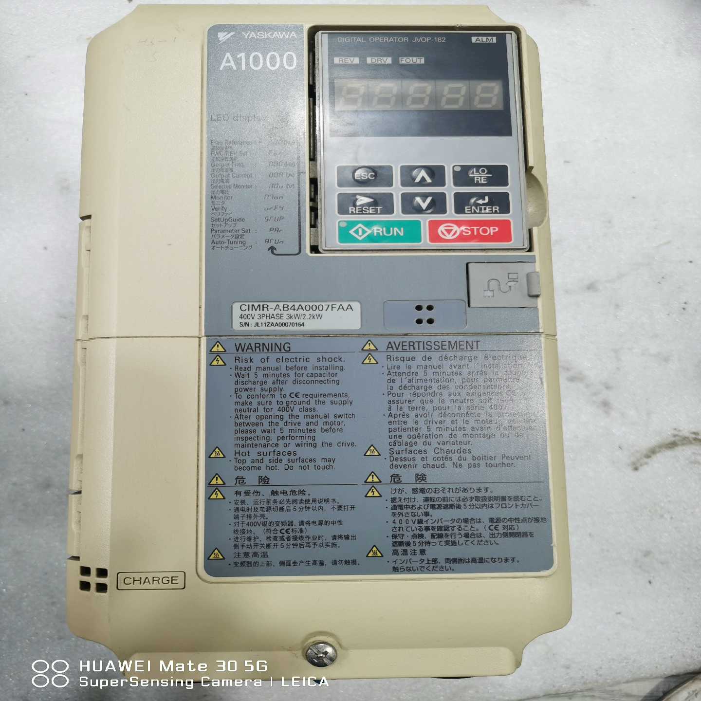 【议价】安川变频器CIMR-AB4A0007FAA，2.2/3KW适用