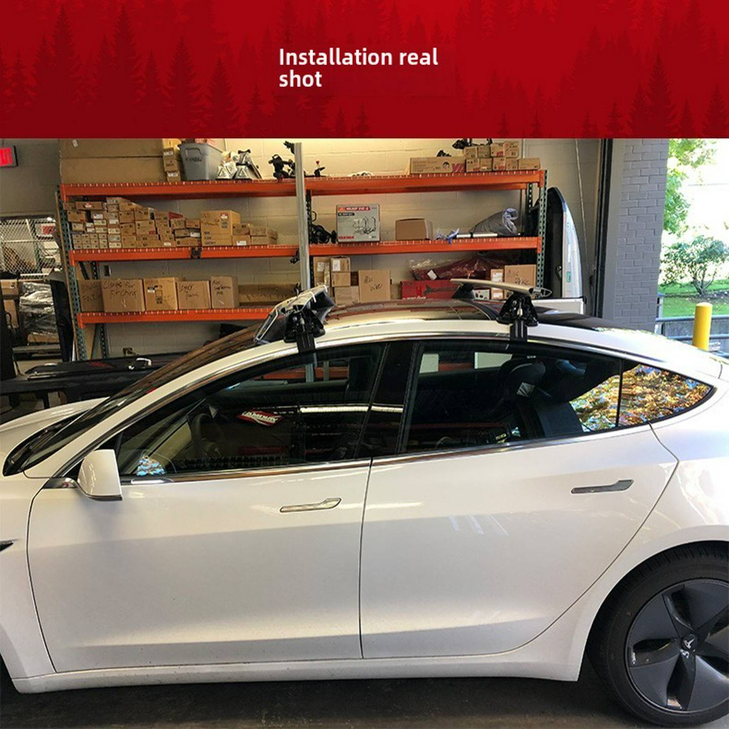 雅基马特斯拉Model3专用车顶架横杆汽车改装配件设备架