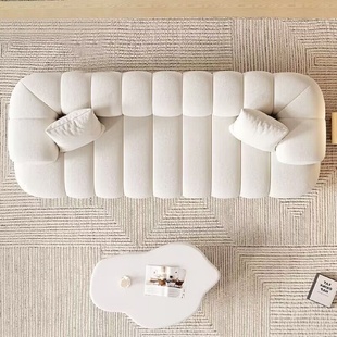 奶油风北欧极简布艺沙发客厅小户型出租屋简约网红款 法式 家用沙发