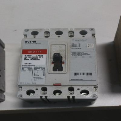 EatonEHD3070CircuitBreaker3Poles480Vac250VDC70A