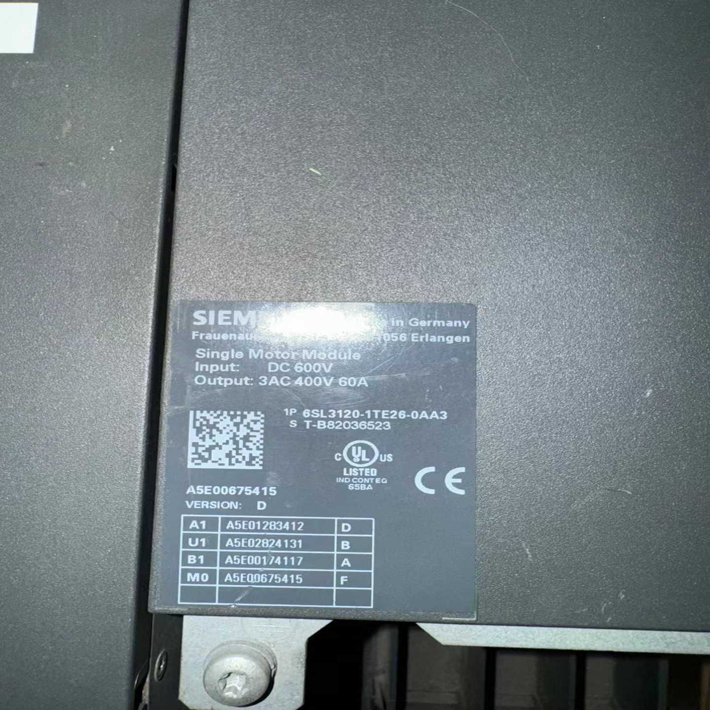 6SL3120-1TE26-0AA3 2台 成色好  议价[浩蓉商户]