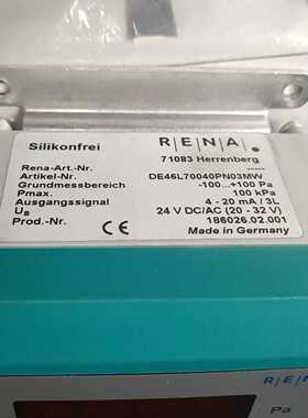 全新菲希尔RENA压力表71083DE46L70040PN--议价商品