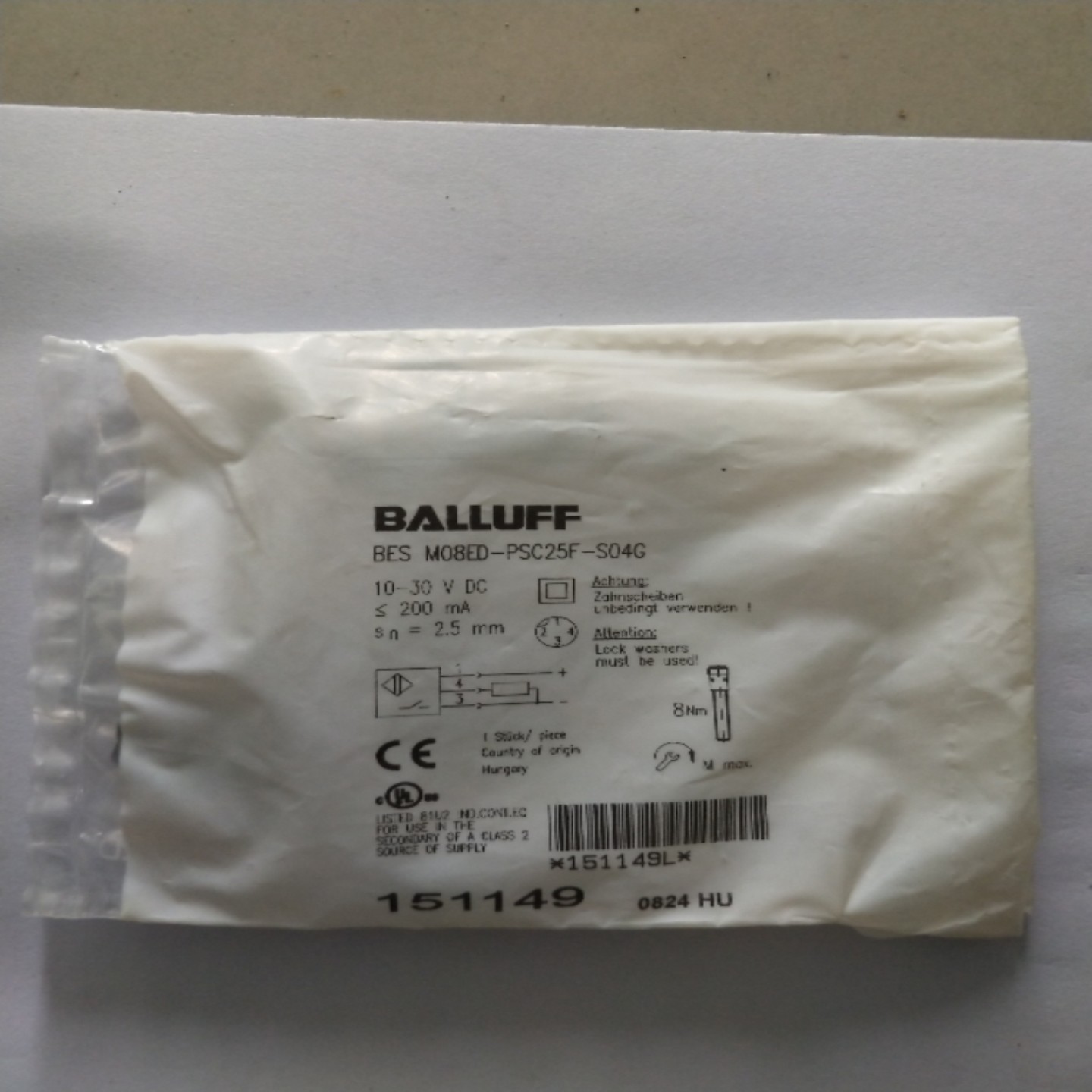 售前询价全新原装巴鲁夫 BES M08ED-PSC25F-S04G 现货