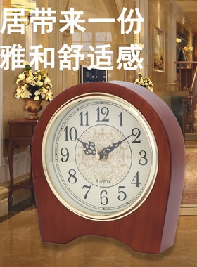 厂家书房实木座钟钟表机芯静音木质简约台钟钟欧式厂工厂配件