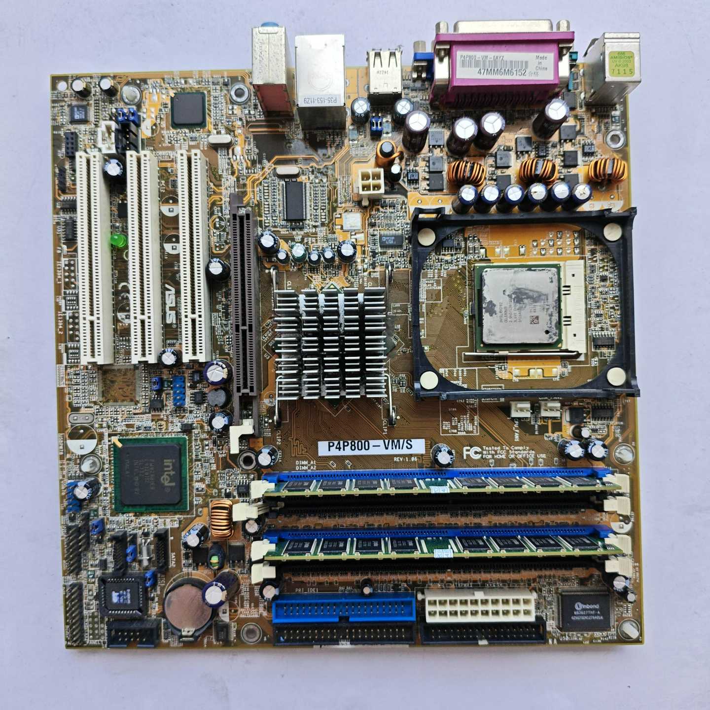 出华硕P4P800-VM/S主板，支持AMD处理器，四条-询价客服