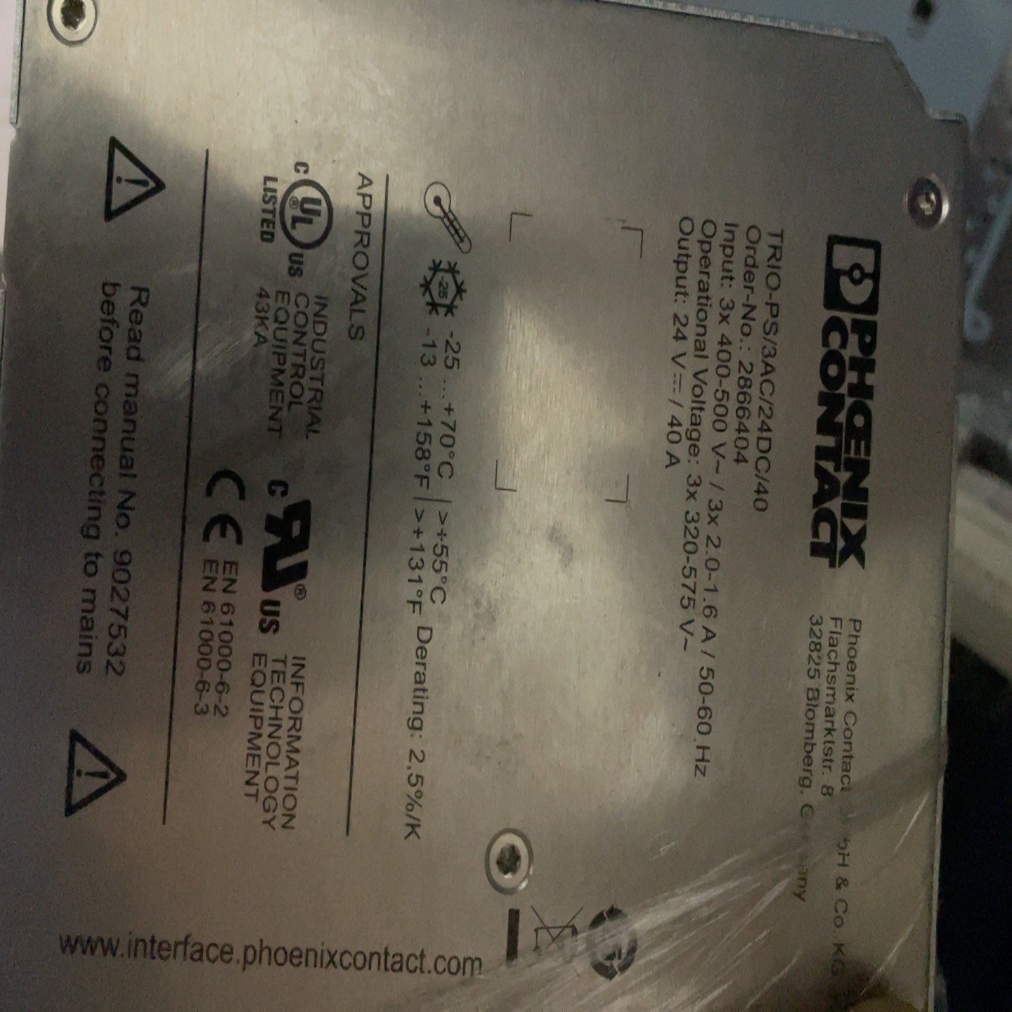 【请询价】菲尼克斯电源TRIO-PS3AC24DC40型号28