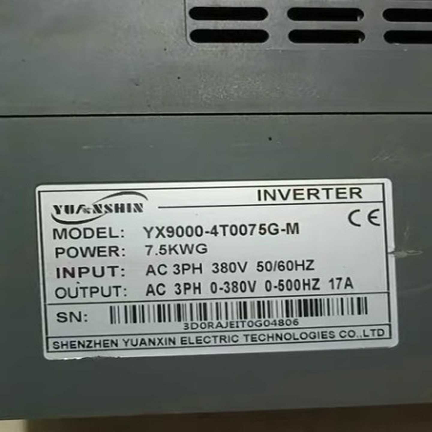 YX90004T0075G-M    YUANXIN 变频器~询价