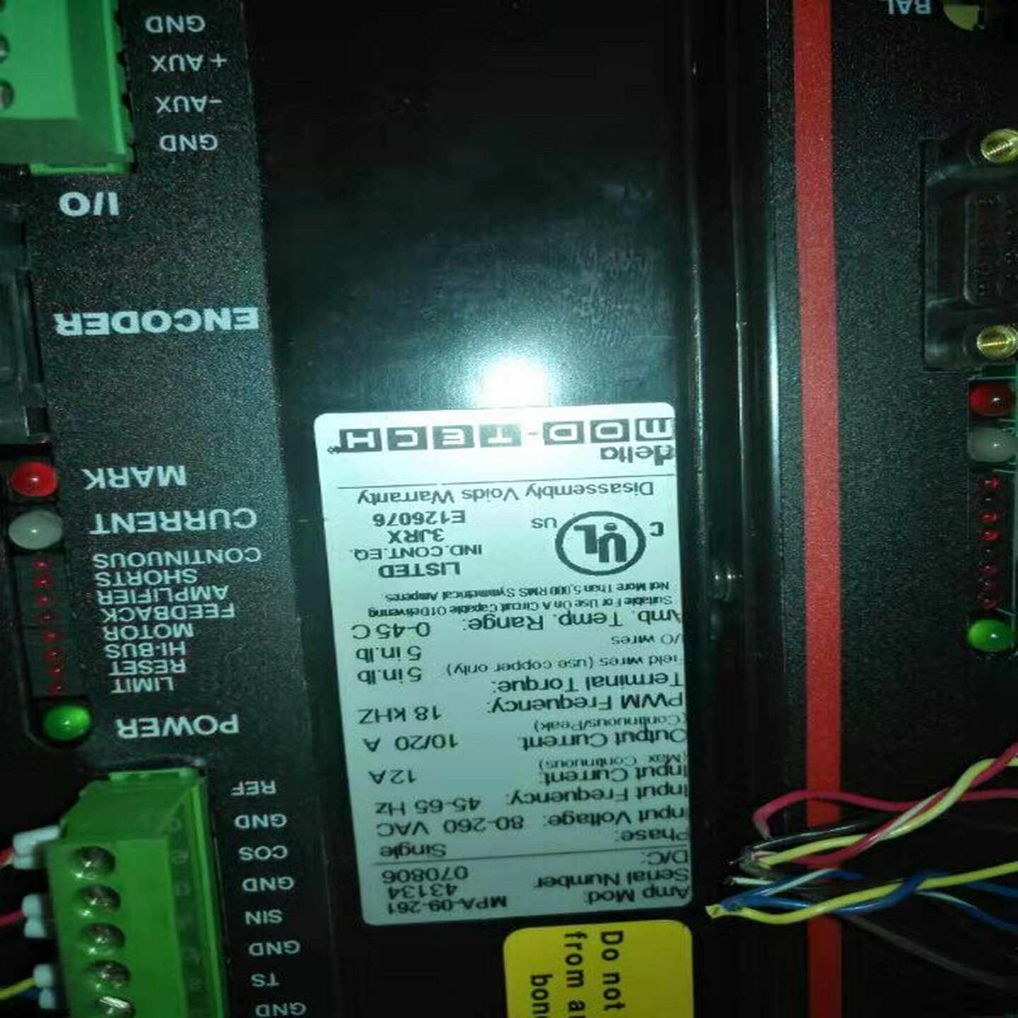 议价拆机进口驱动器伺服电机驱动器型号MPA-09-261