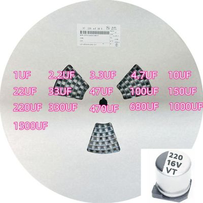 贴片铝电解电容10UF16V25V35V50V63V100V工业控制电源专用