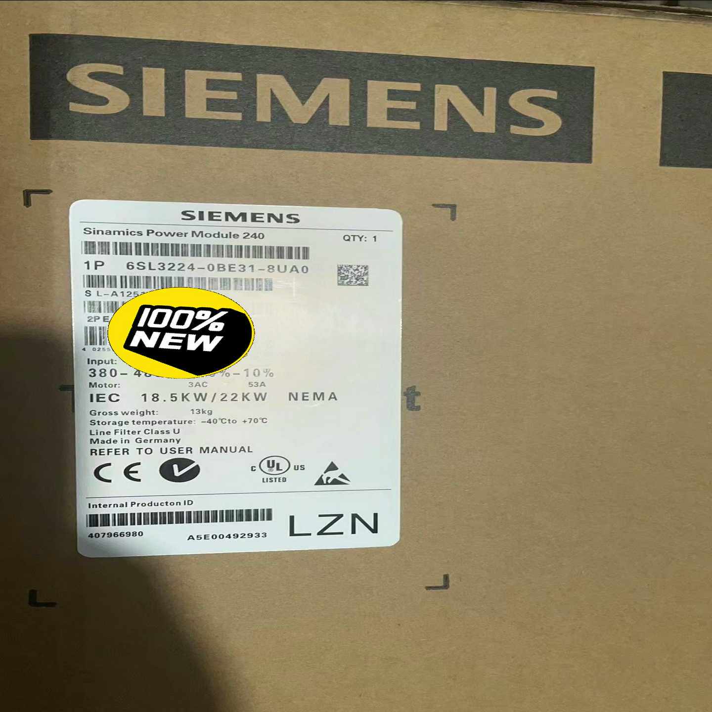 6SL3224-0BE31-8UA0G120功率询价