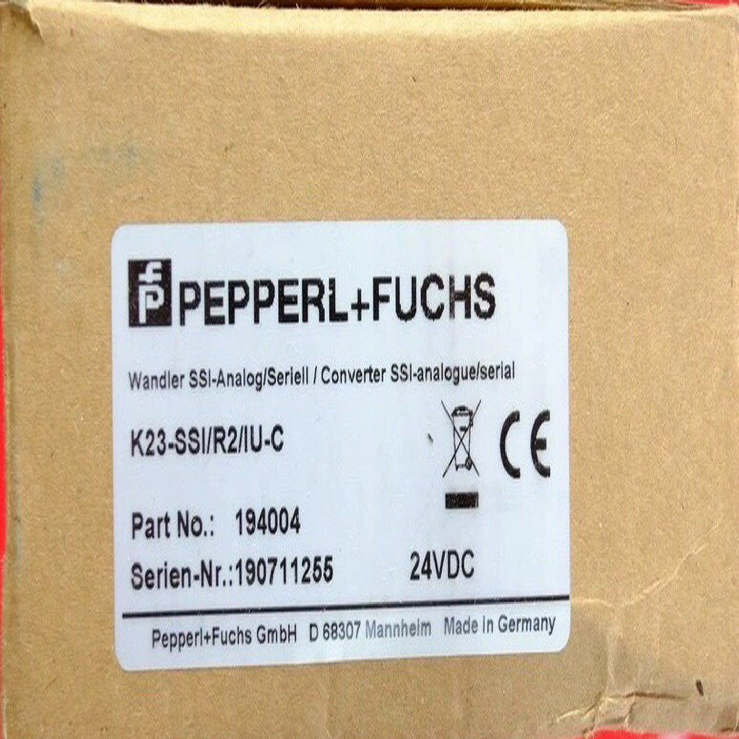 PF194004倍加福SSI信号转换模块K23-询价