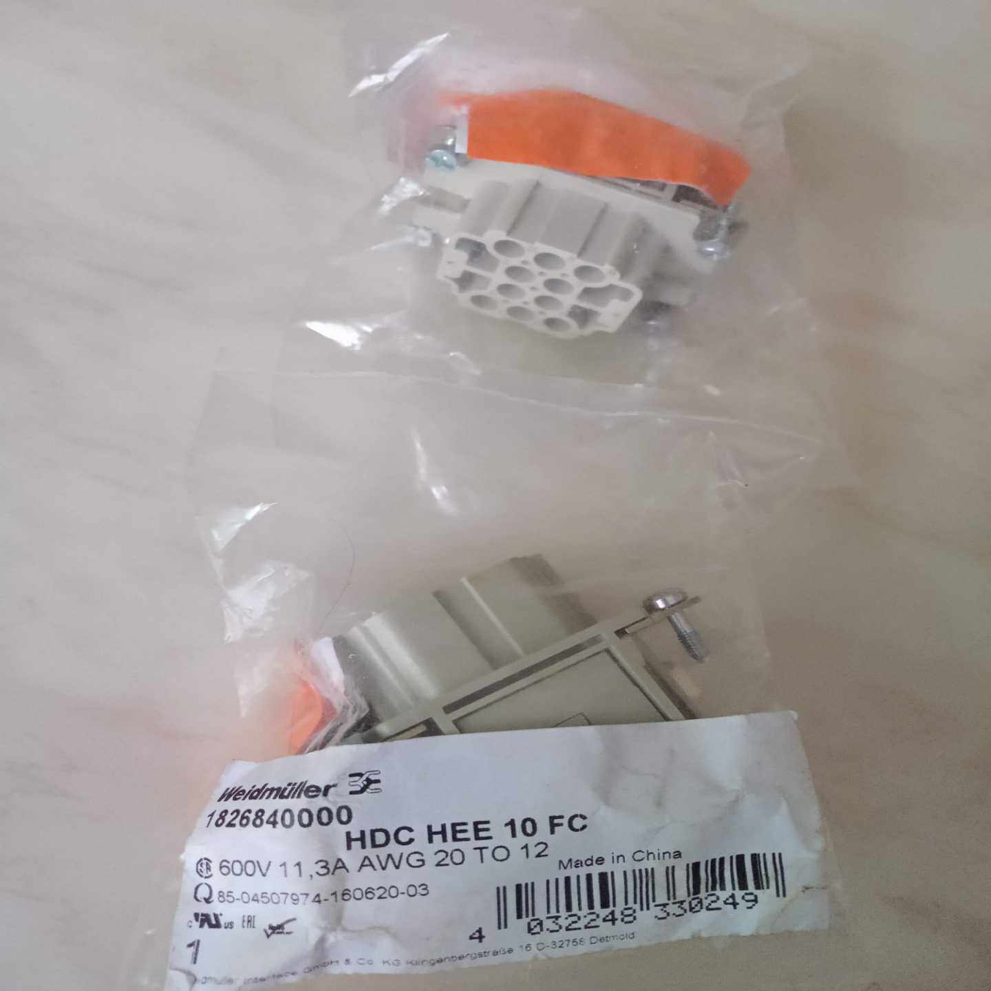 咨询-魏德米勒HDCHEE10FC/MC重载连接器接插件182