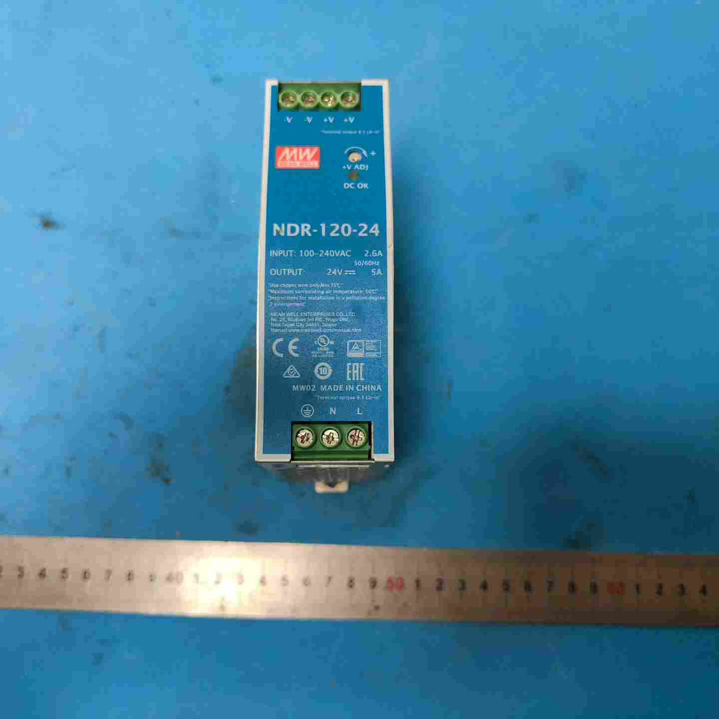 咨询-NDR-120-24台湾明纬24V直流5A开关电源120