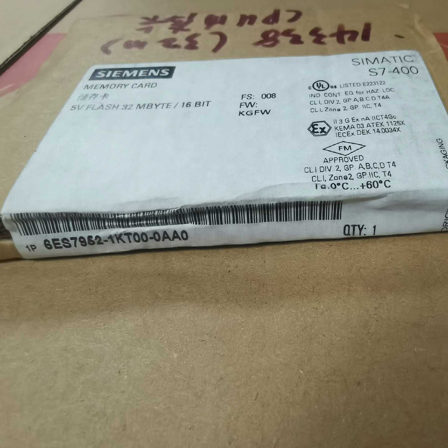 6ES7952-1KT00-0AA0未开封询价