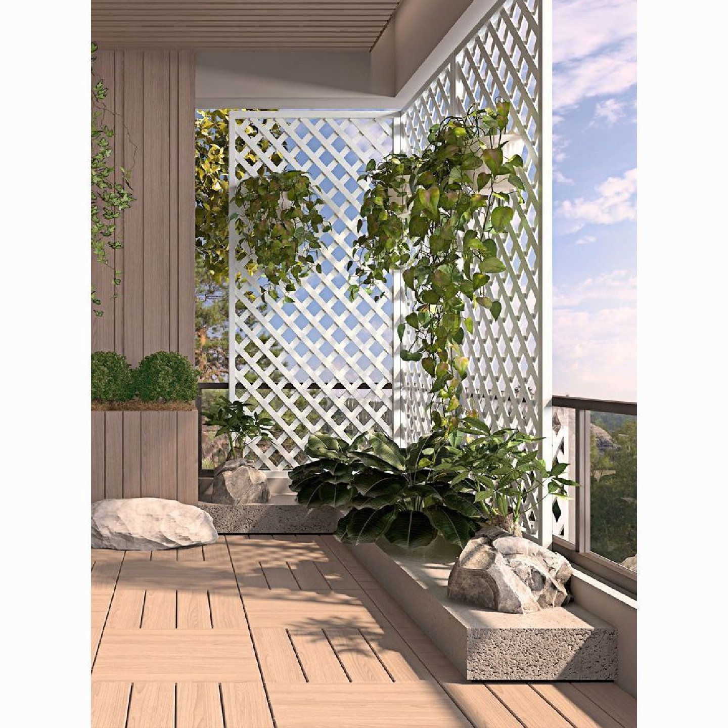 爬藤花壁挂网架网格栏杆片白色室外护阳台防腐木栅栏隔断花架围栏,洗护清洁剂/卫生巾/纸/香薰,商用空气治理/芳香用品,淘宝优惠券,粉丝福利购,淘宝优惠卷