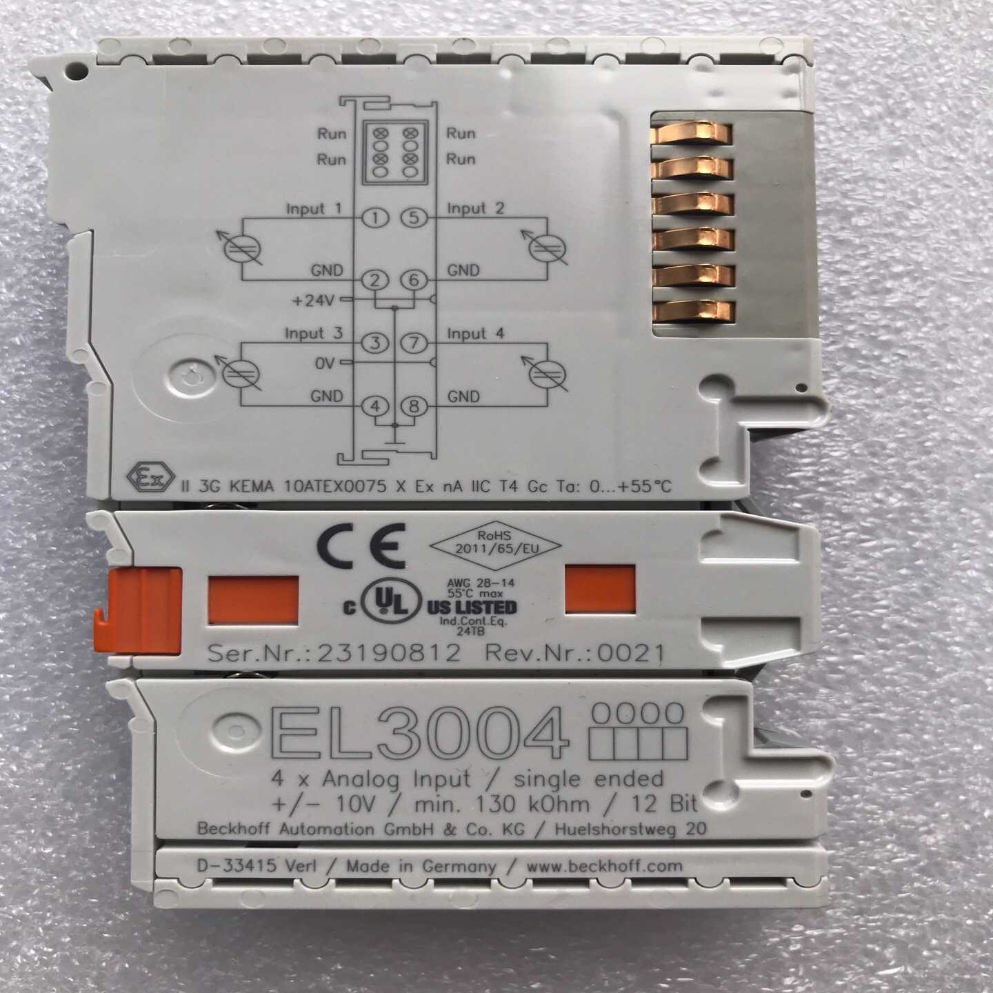 倍福模块EL3004，原装全新未使用，实拍现货，需要的联系