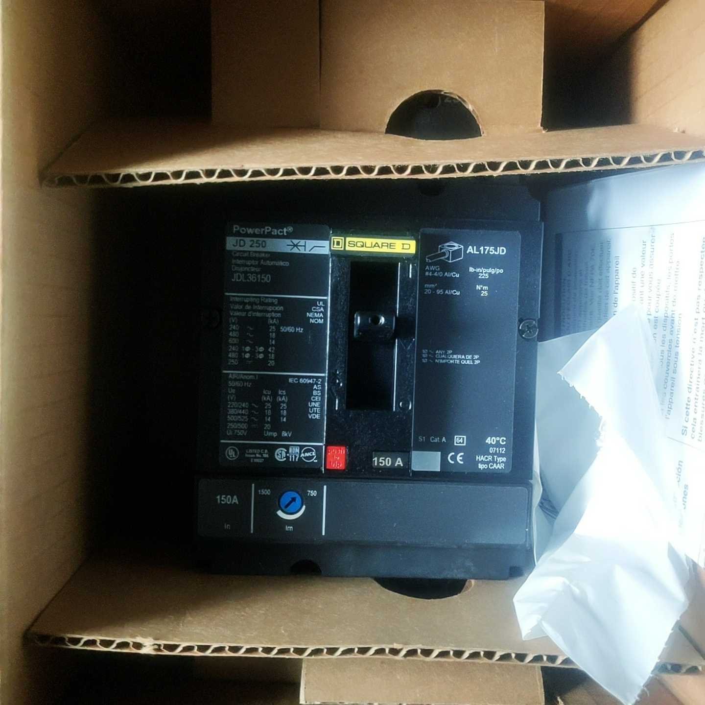 配件SQUARE  JD250  AL175JD  JDL36150  3P 150A议价