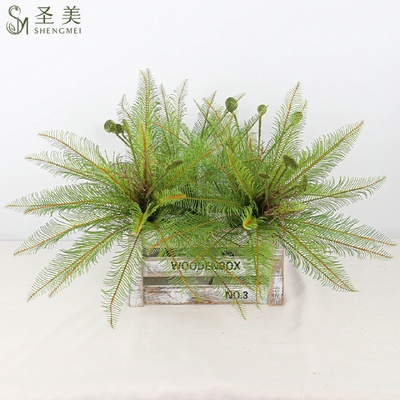仿真绿植批发凤尾草蕨类植物装饰居家浴室酒店高奢植物墙配材人造