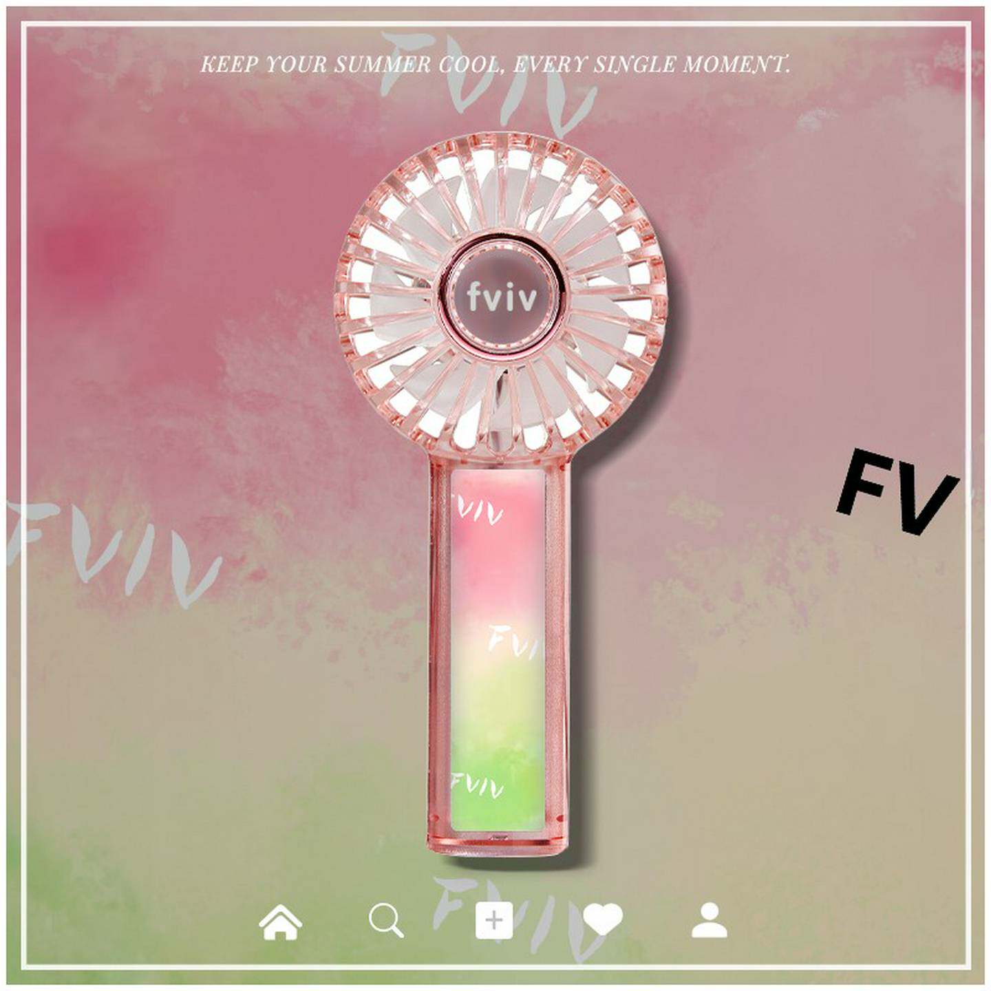 学生班无声小风扇便携式卡通宿舍桌面可充电透明礼盒2025新款