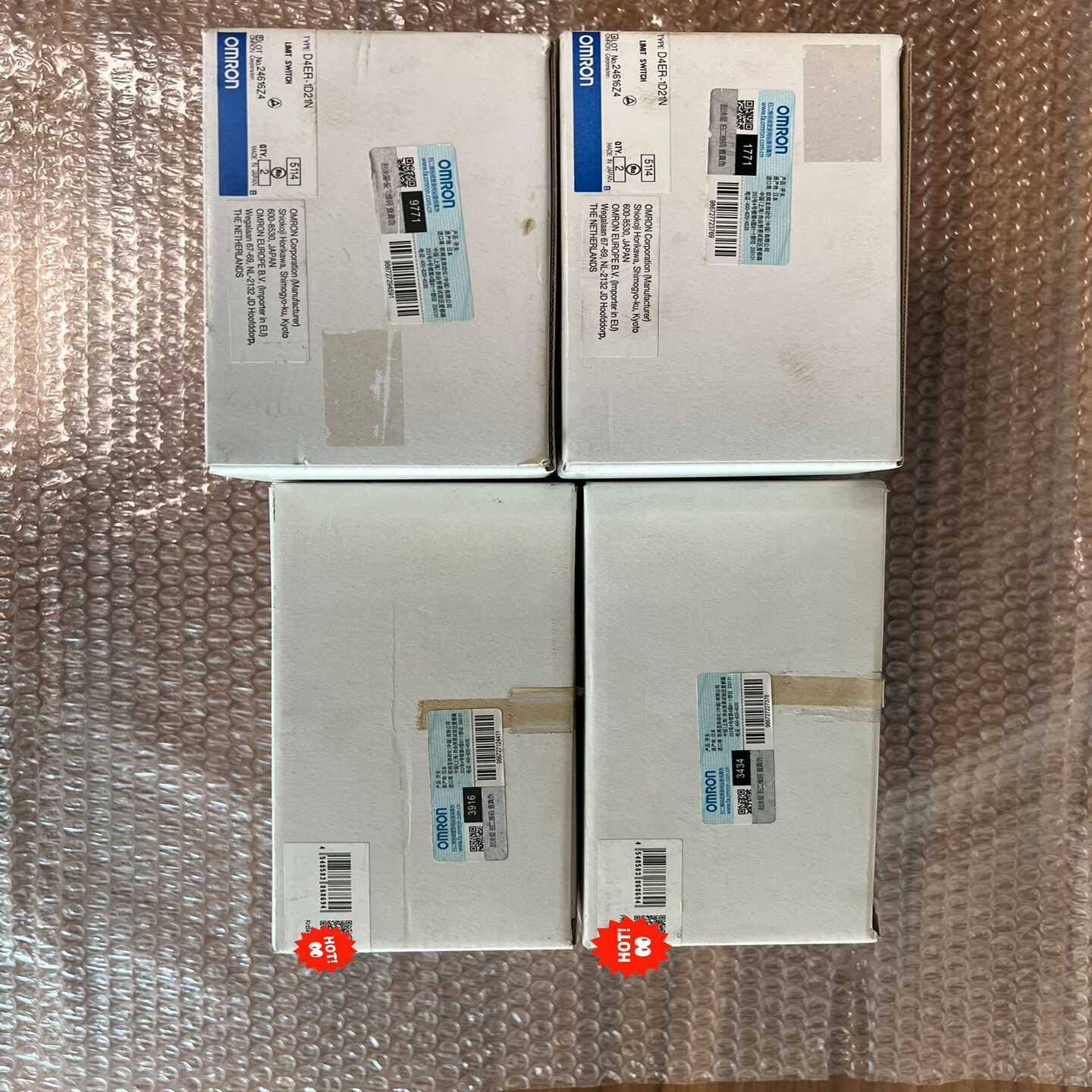 欧姆龙行程开关D4ER-1D21D，原装进口全新，带常开与常-议价