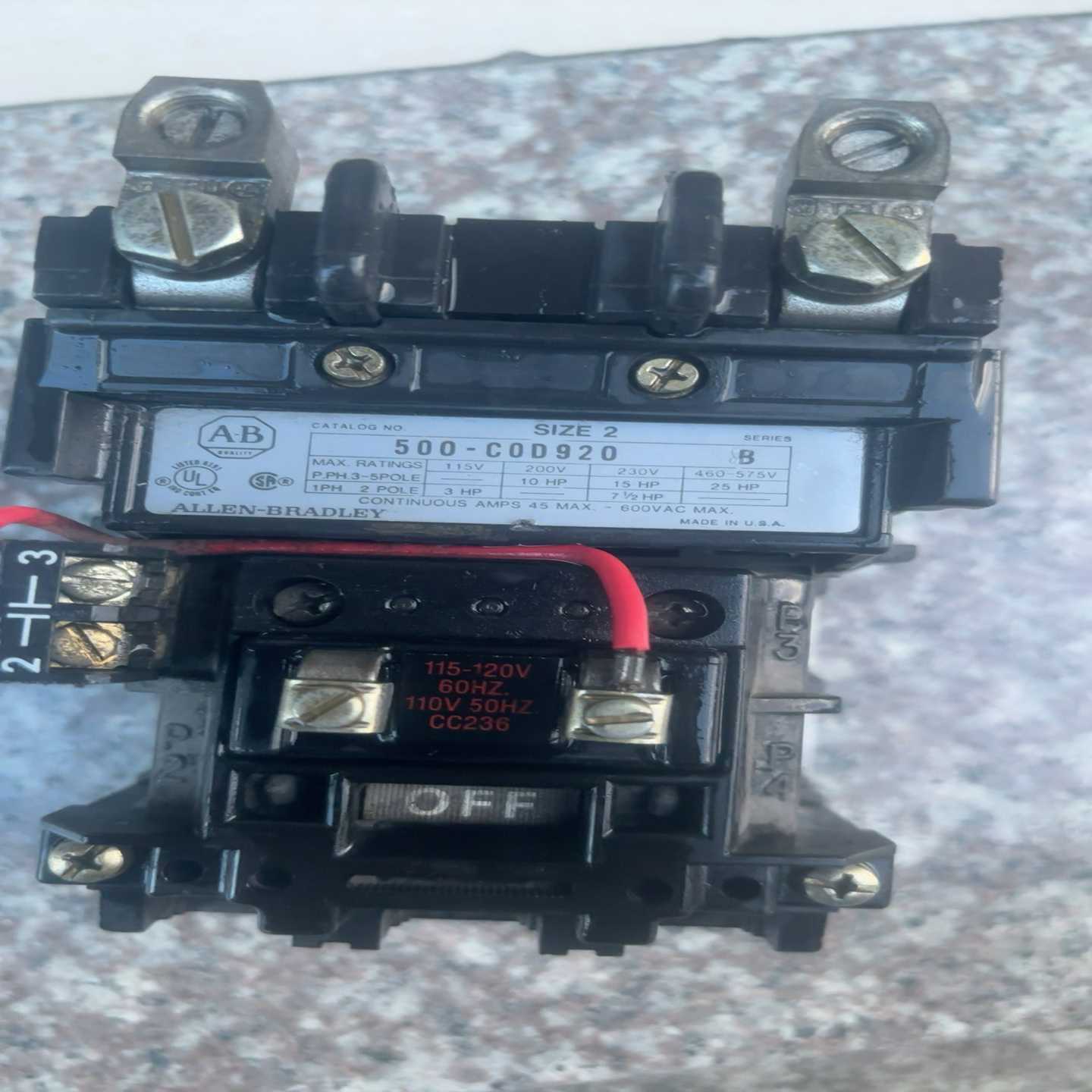 询价500-COD920AB罗克韦尔接触器