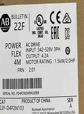 22F-D6P0N103PowerFlex4M交流传（零零电子）