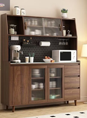 实木餐边柜一体靠墙北欧现代客厅酒柜茶水柜多功能客厅储物收纳柜