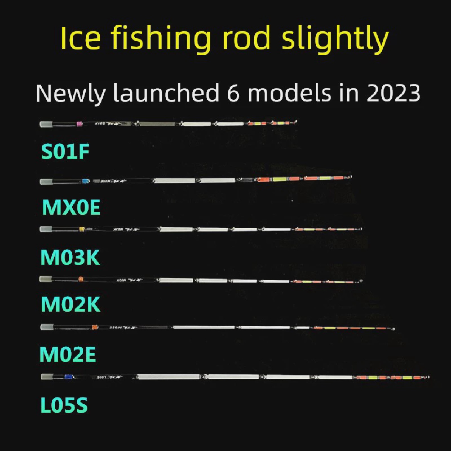 冰钓竿稍电动公鱼轮专用M02E竿稍2023新款老攻路亚覆刻禧马诺同款
