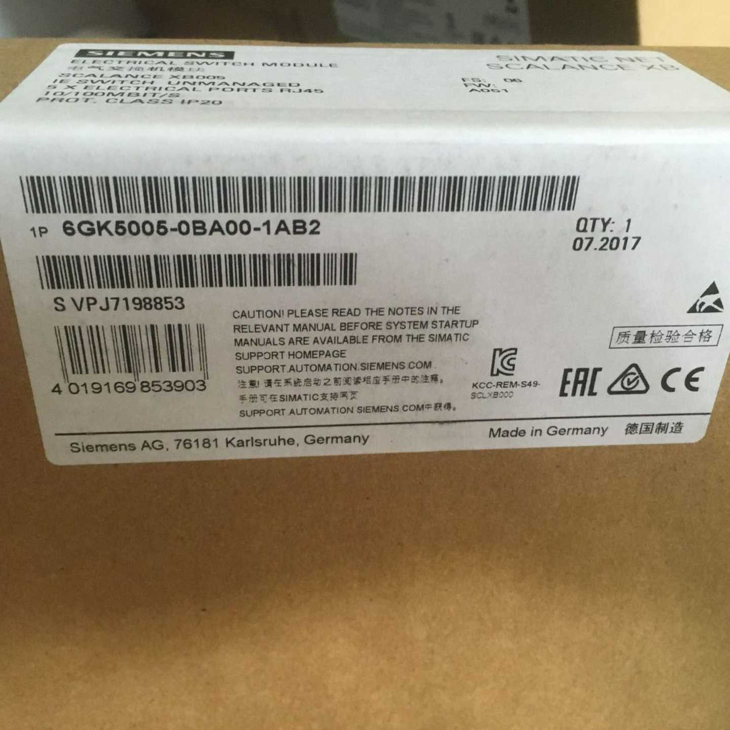 原厂包装全新西门子交换机6GK5005-0BA00-1AB2--议价商品