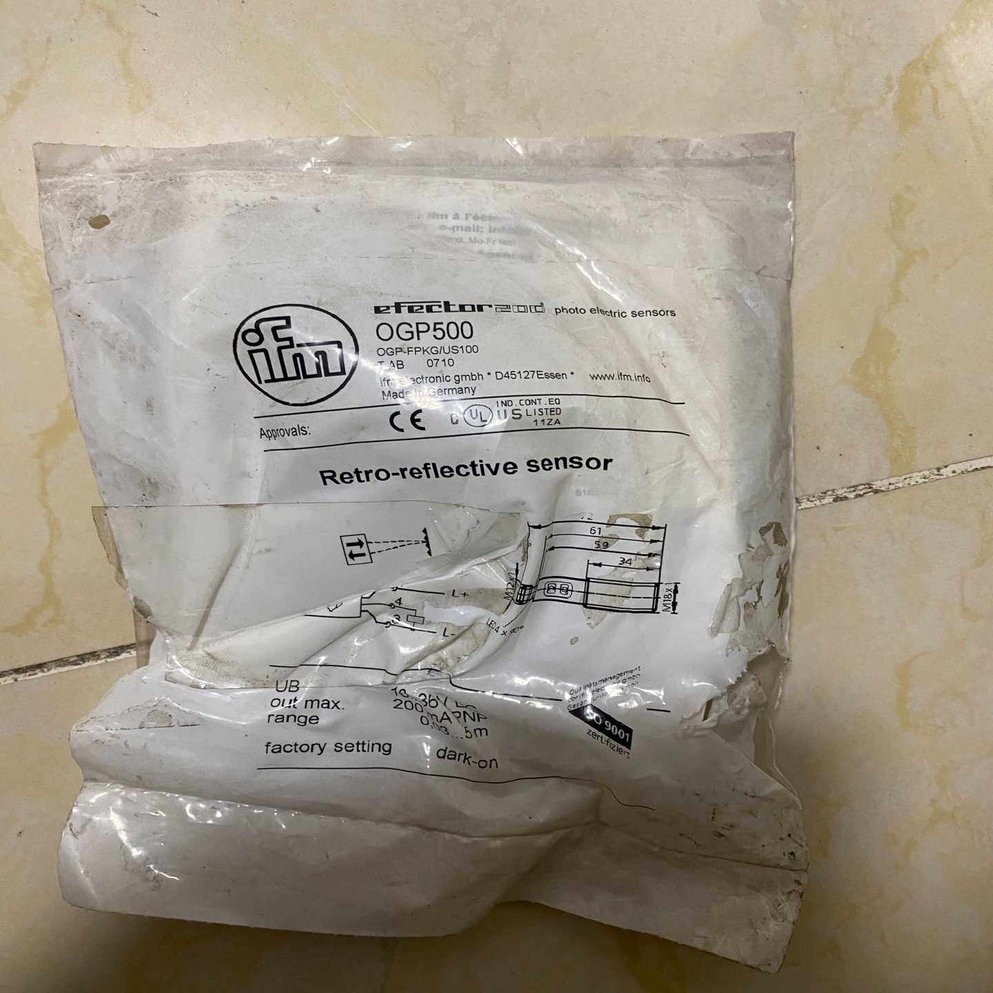 易福门光电传感器OGP500(HJD电子）