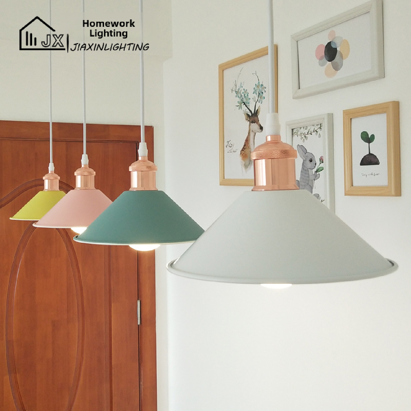 简约现代轨道餐厅吊灯马卡龙餐桌灯LED暗装导轨灯具个性创意吊灯