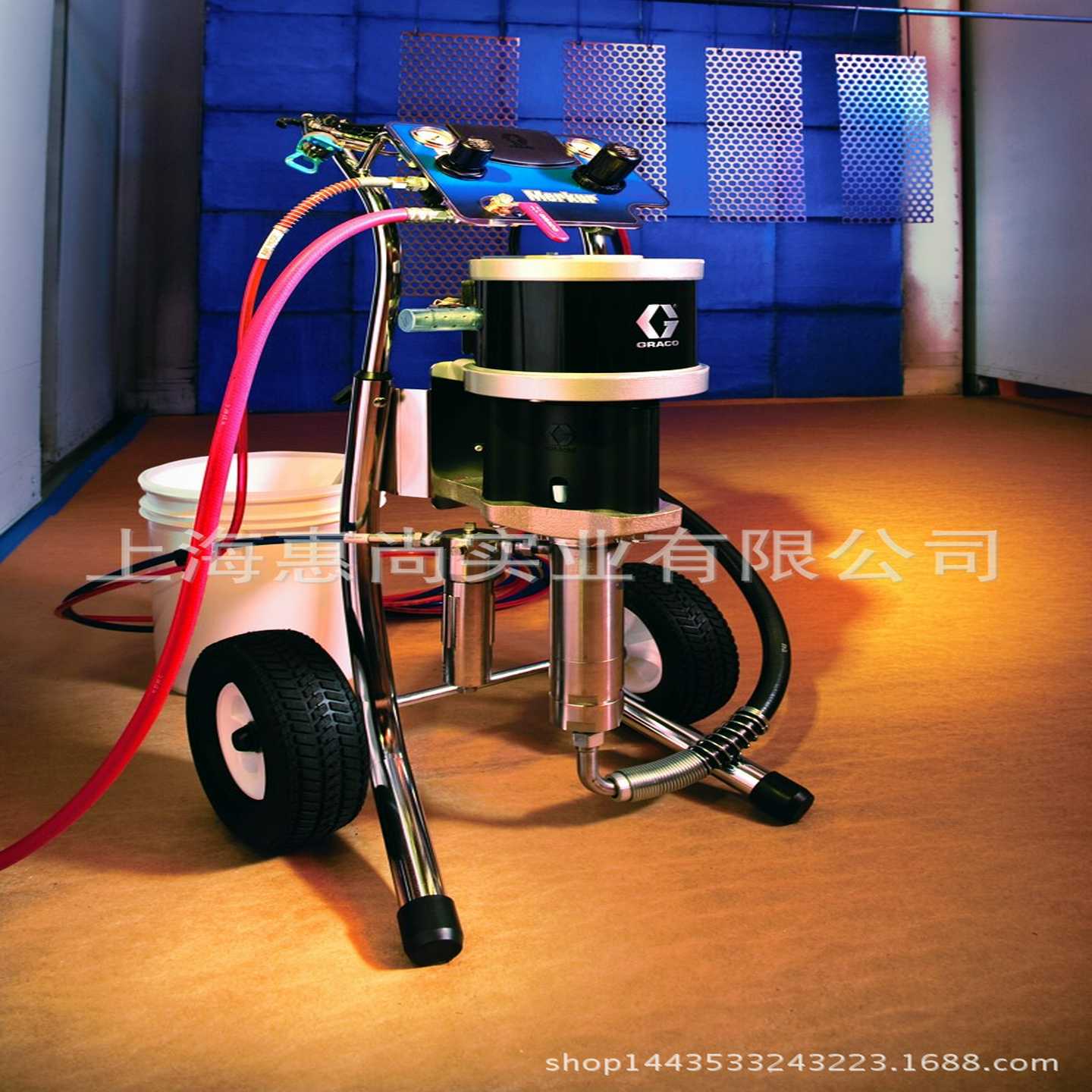 美国固瑞X克GRACO品牌Merkur家具行业喷涂机气动柱塞泵式油漆泵机