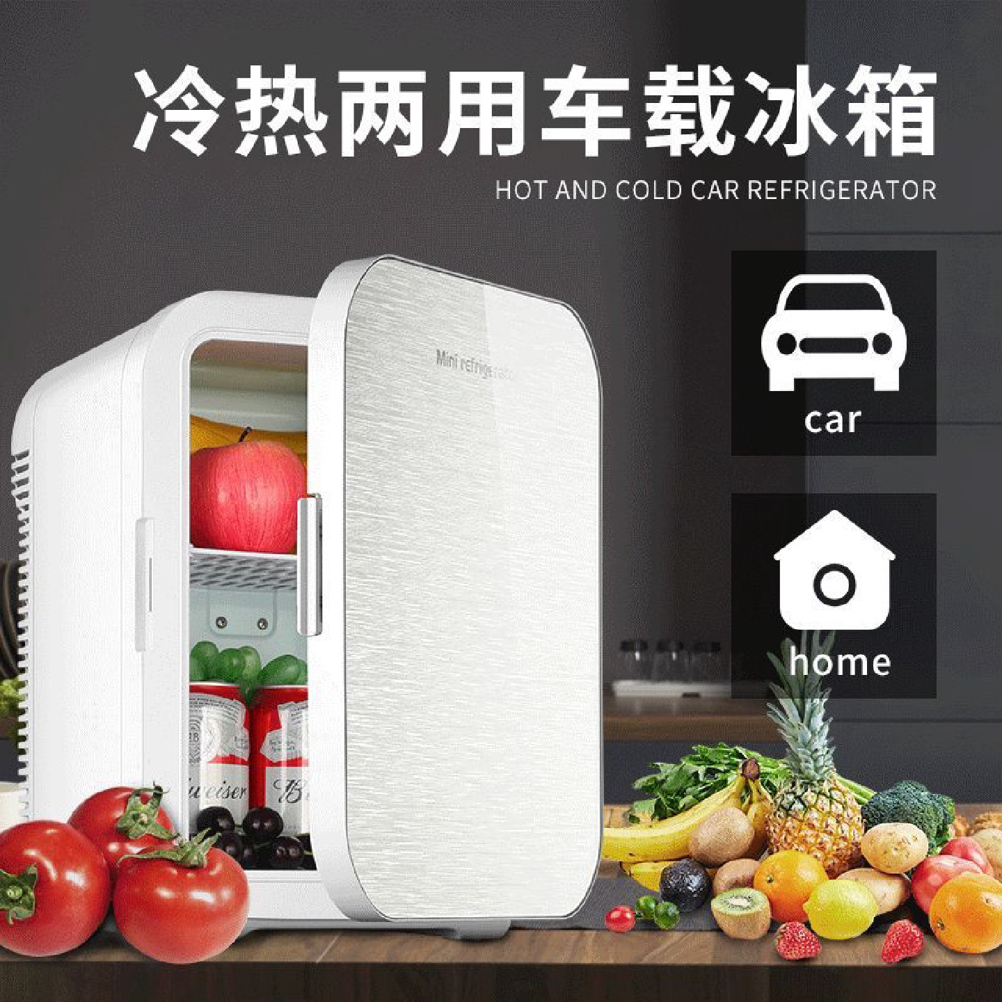 迷你冰箱学妆品冷藏二人家用制冷单人宿舍租房小型车载冰箱厂批发