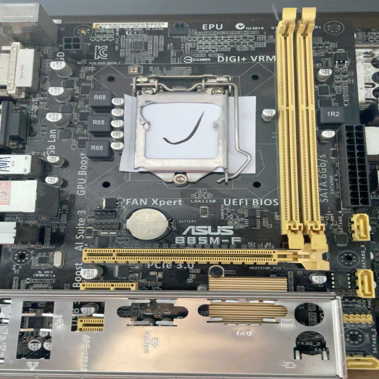 华硕B85M-F主板，测好发货，有100块，无维修无水洗翻新--议价商