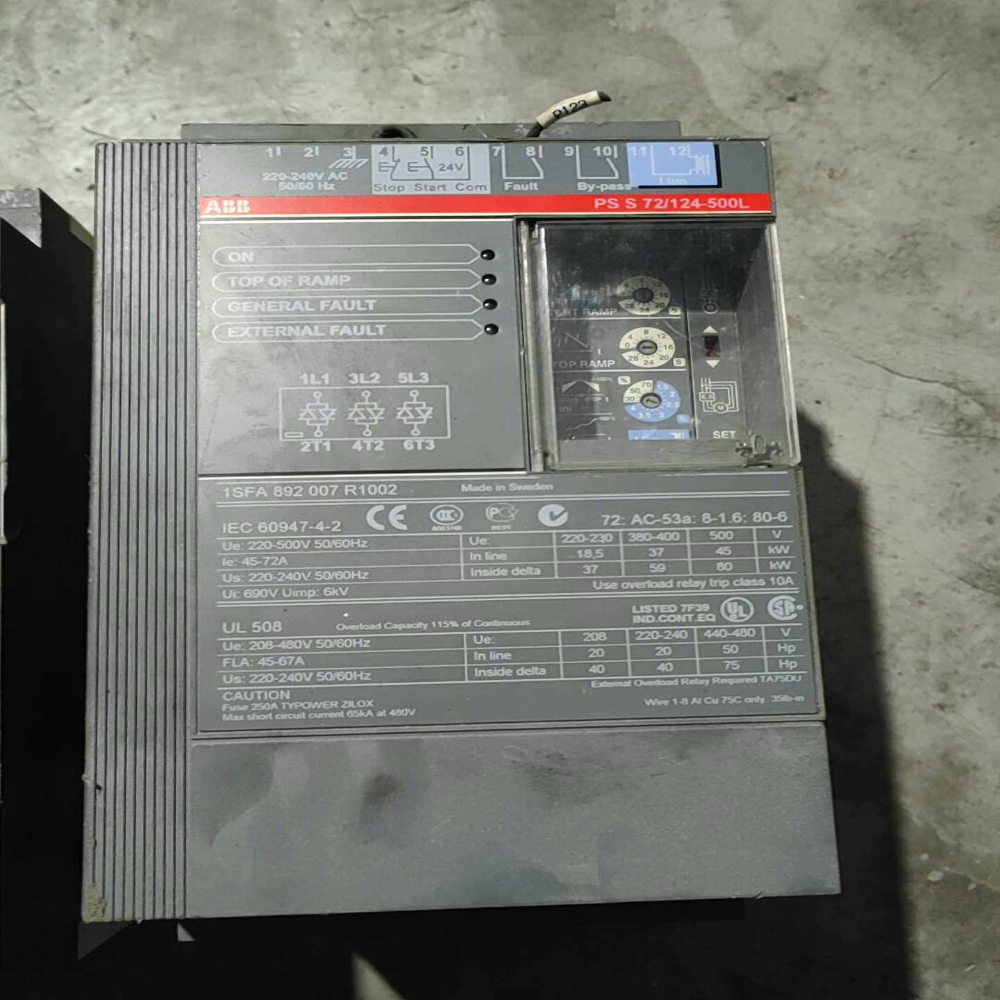 议价AABB软启动PSS72/124-500L，两台