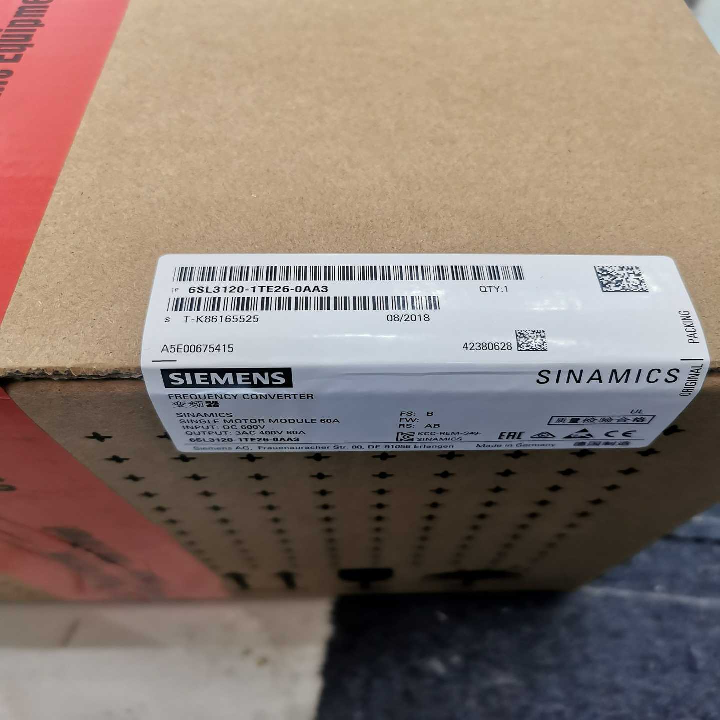 【议价】6SL3120-1TE26-0AA3模块60A适用