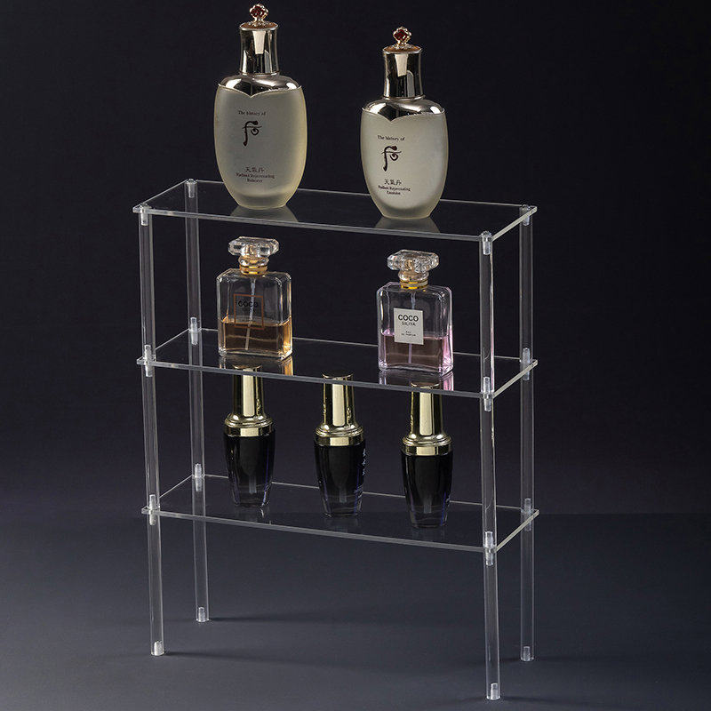 亚克力化妆展示架护肤香水收纳盒置物架子多层透明陈列柜