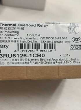【议价】3RU6126-1CB0处理适用