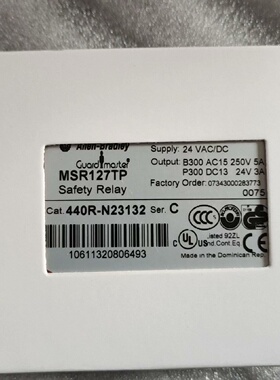 议价AB罗克韦尔安全继电器MSR127TP 440R-N23132原装正品