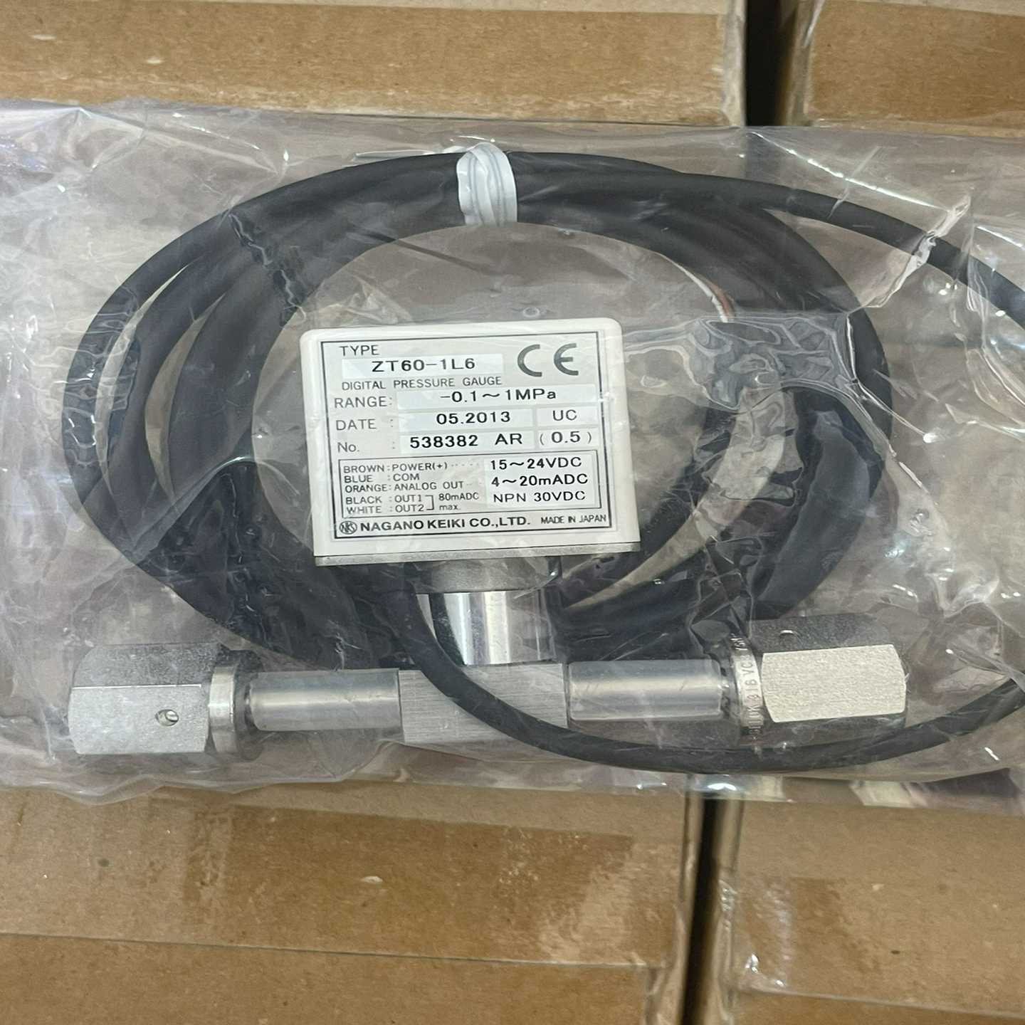 配件NAGANO KEIKI传感器ZT60-1L6 -01～1MPa 24VDC 4～20m议价