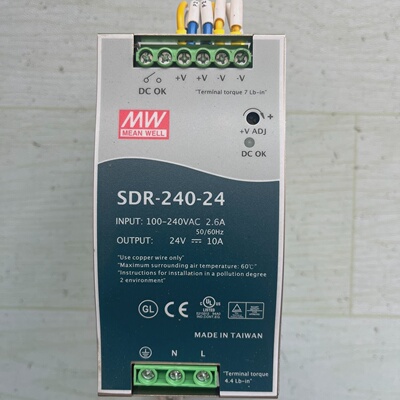 SDR24024台湾明纬24V导轨直流开关电源议价