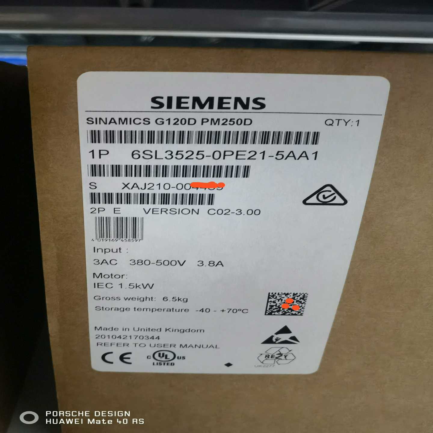 6SL3525-0PE21-5AA1西门子J年原装正品