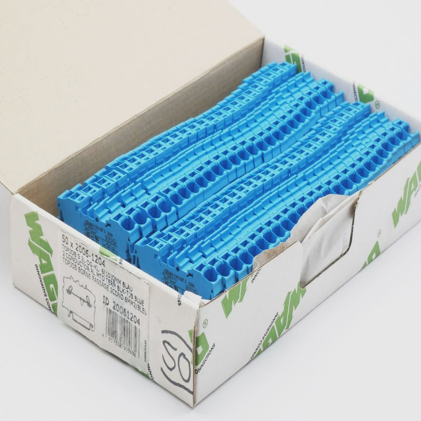 50xWAGO2006-1204200612042-Leiter-Durchgangsklemme6mm2