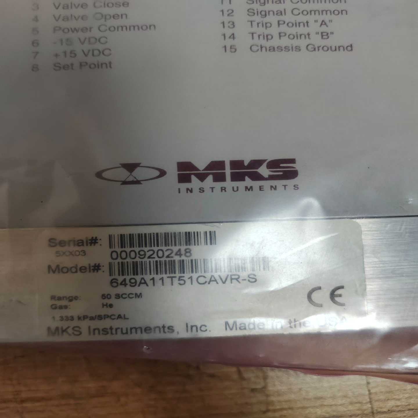 MKS流量计649A11T51CAVR-S出售，50sccm--议价商品