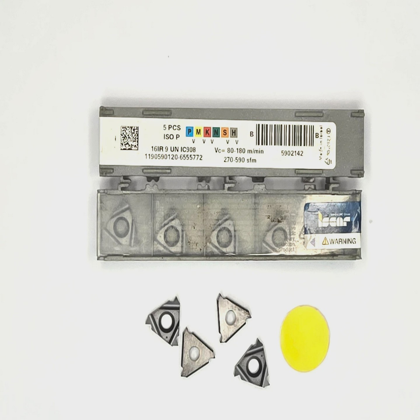 ISCAR*16IR9UNIC908*LAYDOWNTHREADINGINSERT*****LOTOF9