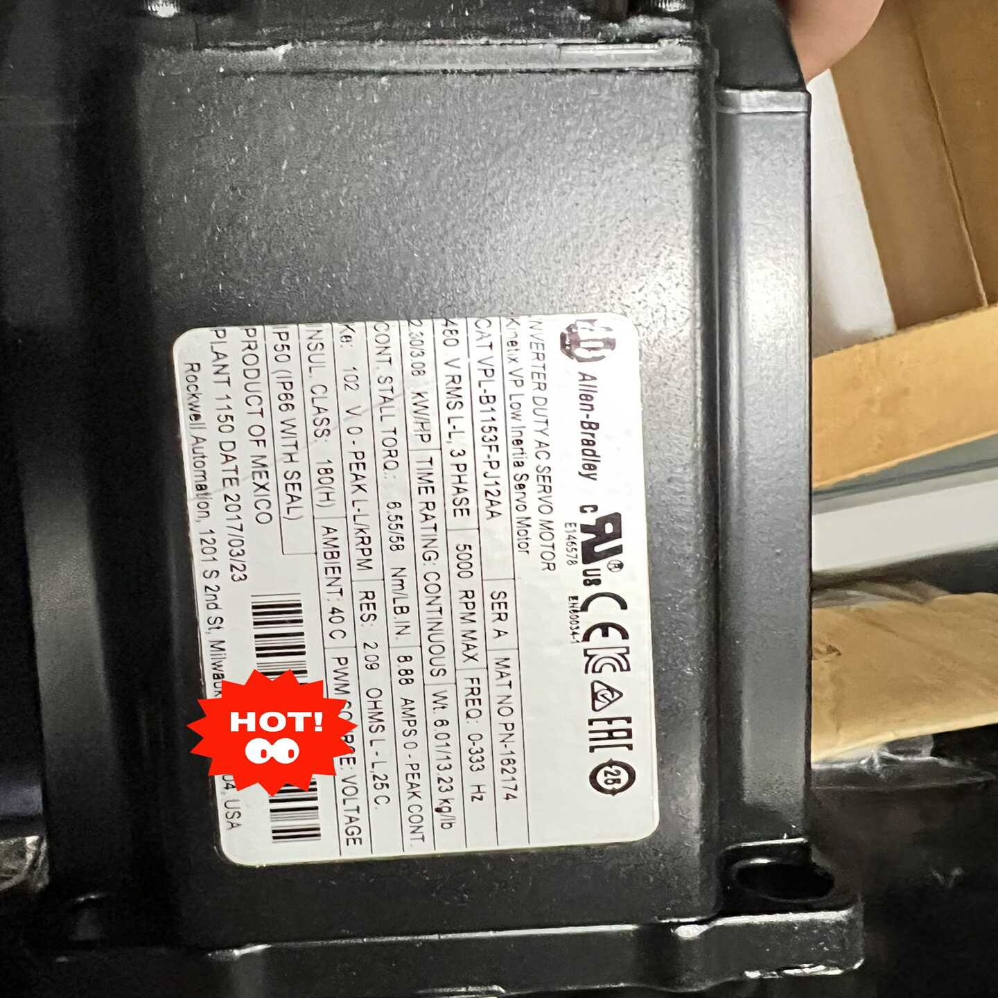 询价AB伺服电机CATVPL-B1153F-PJ12AA