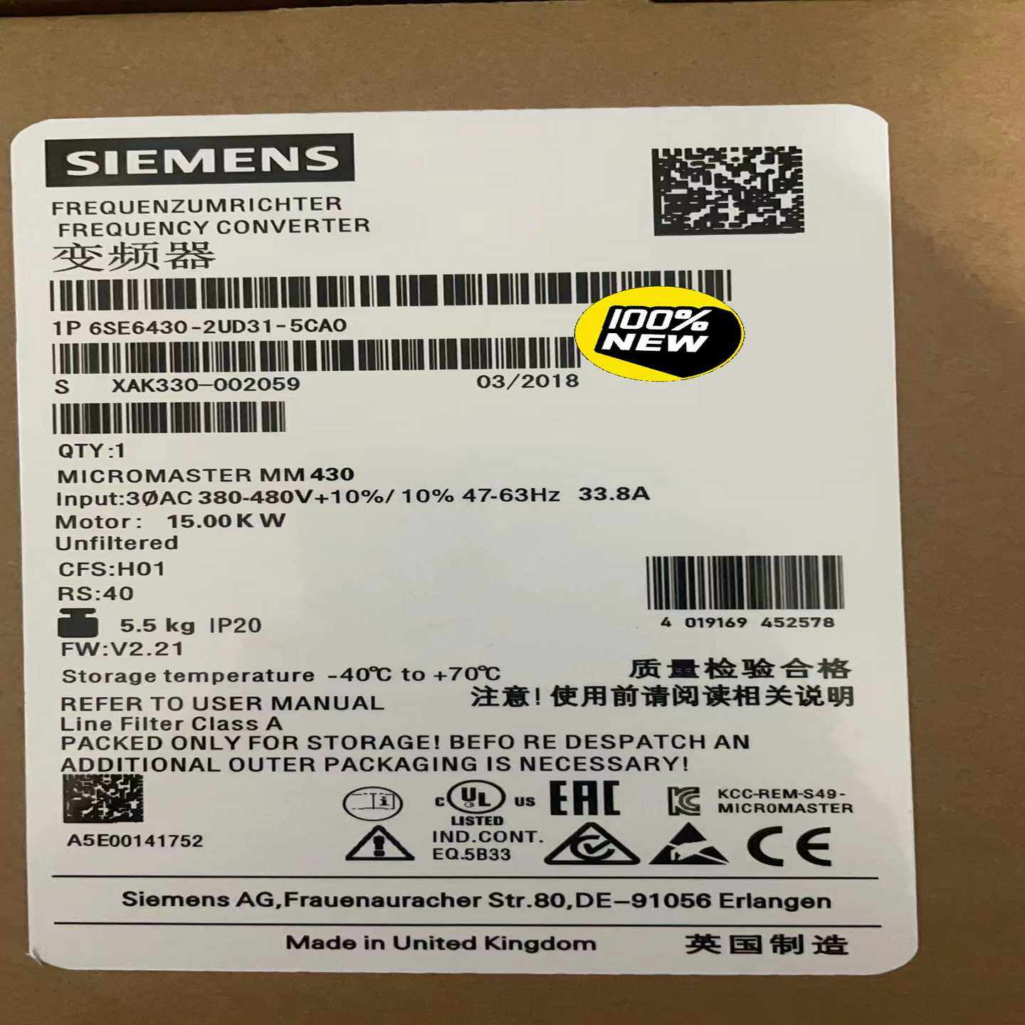 6SE6430-2UD31-5CA0MM430 1~询价